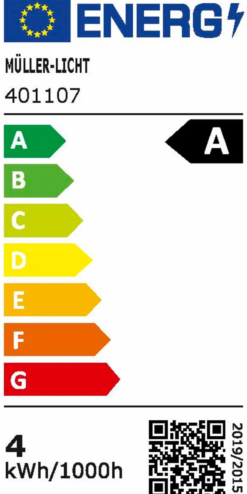 LED-Birne E27 / 3,8 Watt / Energie A