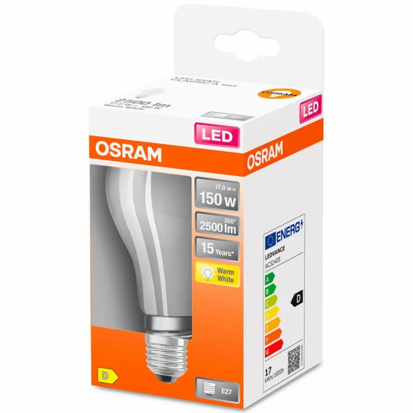 LED-Birne matt E27/ 15Watt/ Energie D