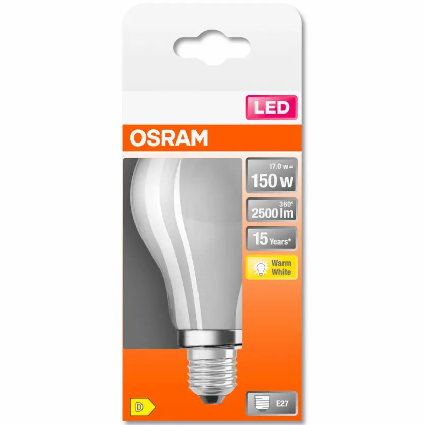 LED-Birne matt E27/ 15Watt/ Energie D