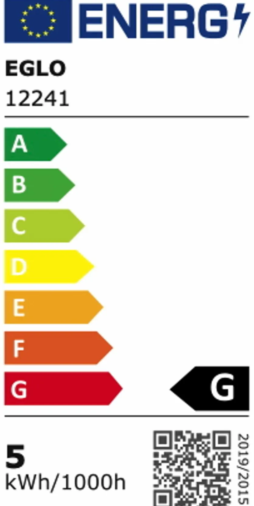 LED-Birnenform E27/4,9 Watt/Energie G