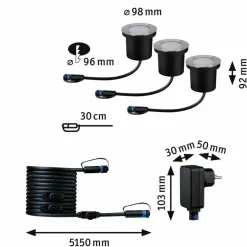 LED-Bodeneinbauleuchte Plug&Shine