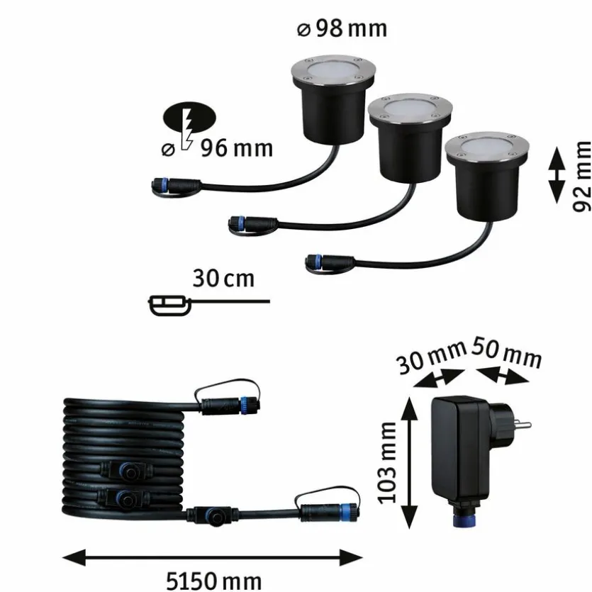 LED-Bodeneinbauleuchte Plug&Shine