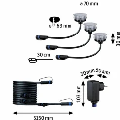 LED-Bodeneinbauleuchte Plug&Shine
