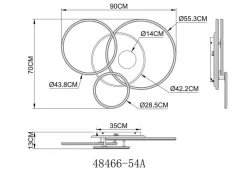 LED-Deckenleuchte Invertina