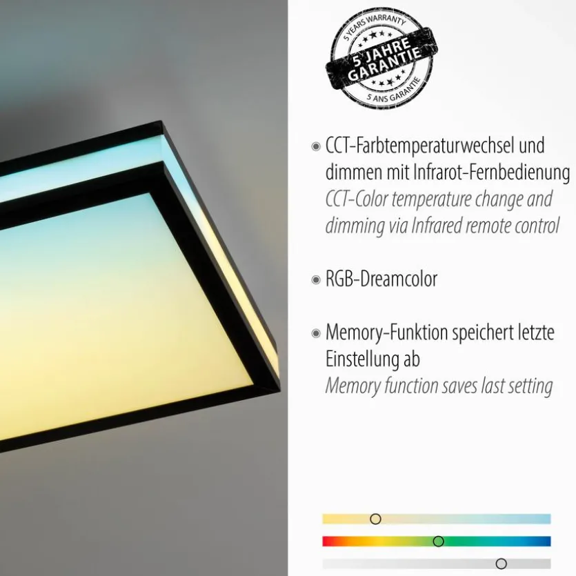 LED-Deckenleuchte Mario Black