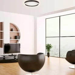 LED-Deckenleuchte Metall, schwarz