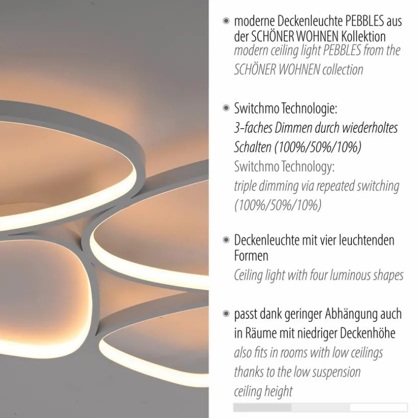 LED-Deckenleuchte Pebbles