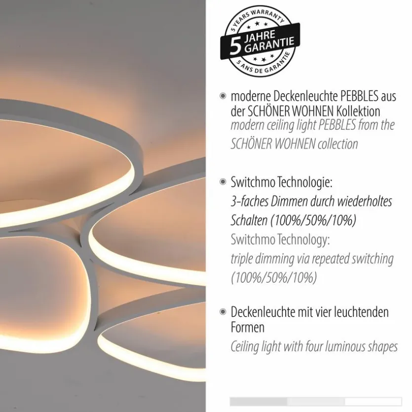 LED-Deckenleuchte Pebbles