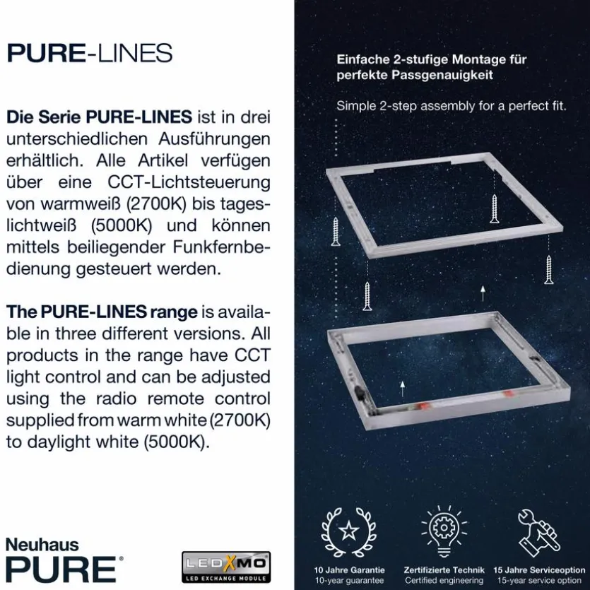LED-Deckenleuchte PURE-LINES