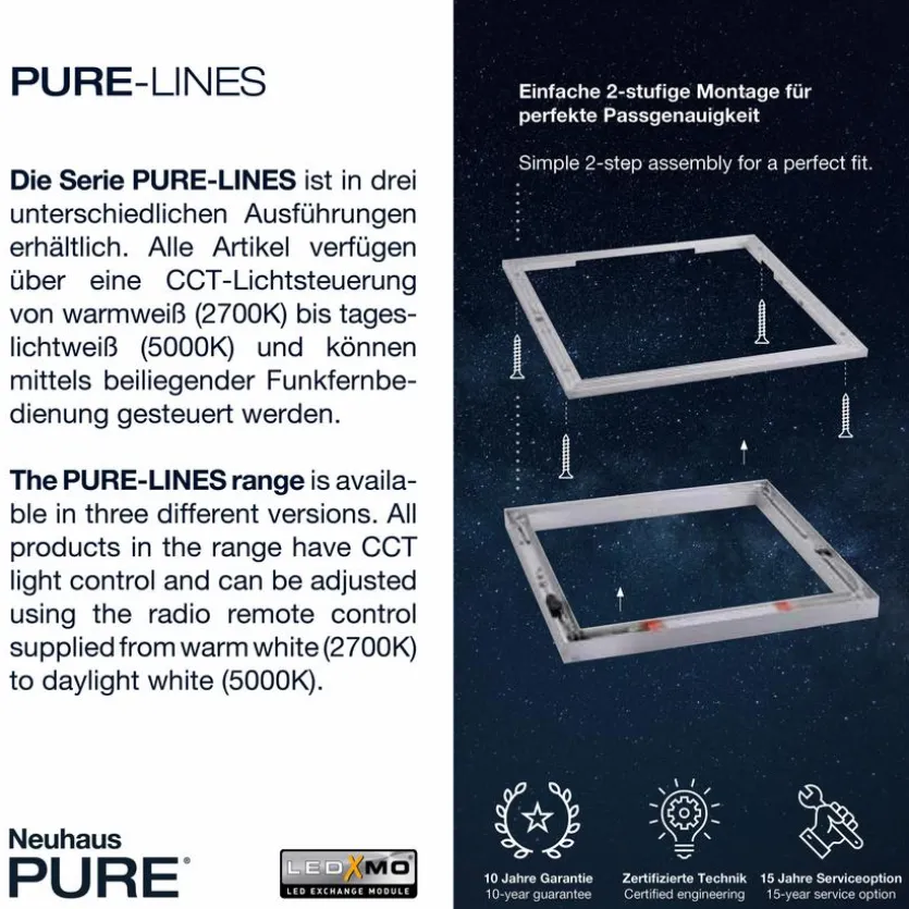 LED-Deckenleuchte PURE-LINES