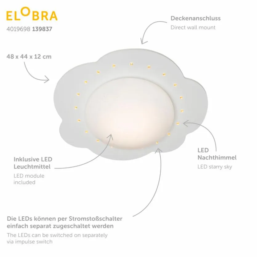 LED-Deckenleuchte Wolke