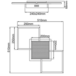 LED-Deckenleuchte Zelia