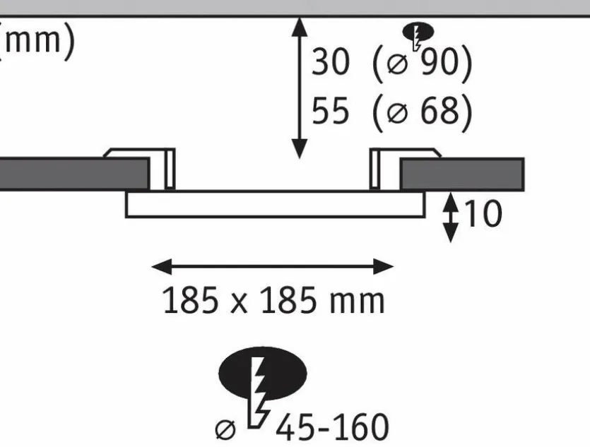 LED-Einbauleuchte Veluna