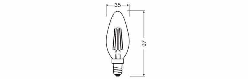 LED-Kerze E14/2,5 Watt/Energie B