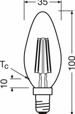 LED-Kerze E14/5,9 Watt/Energie D