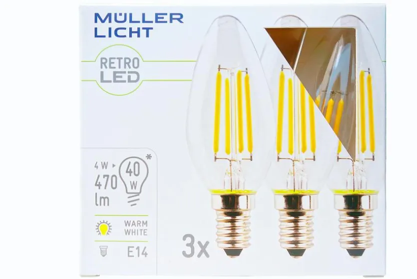 LED-Kerze E14/4 Watt/Energie E