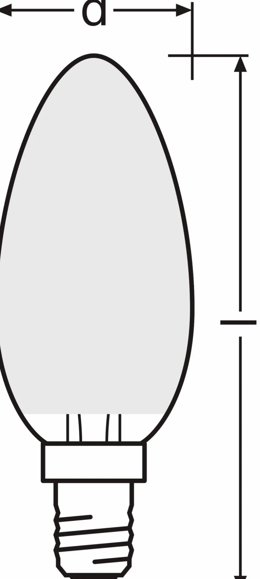 LED-Kerze E14/4,8 Watt/Energie F