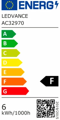 LED-Kolbenform E27/6 Watt/Energie F