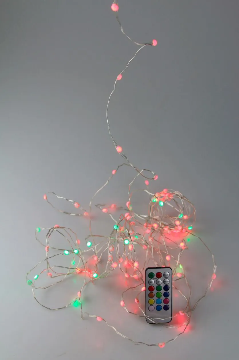 LED-Lichterkette Silberdraht