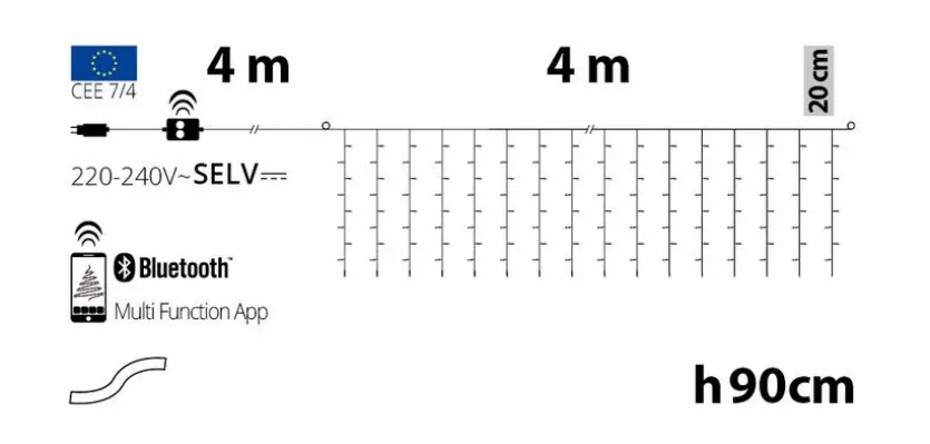 LED-Lichtervorhang Appy 180