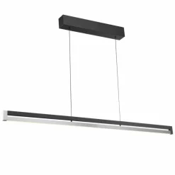 LED-Pendelleuchte Metall, schwarz/chrom