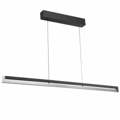 LED-Pendelleuchte Metall, schwarz/chrom