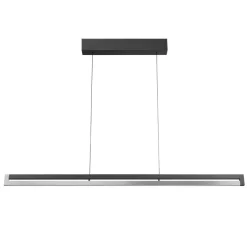 LED-Pendelleuchte Metall, schwarz/chrom