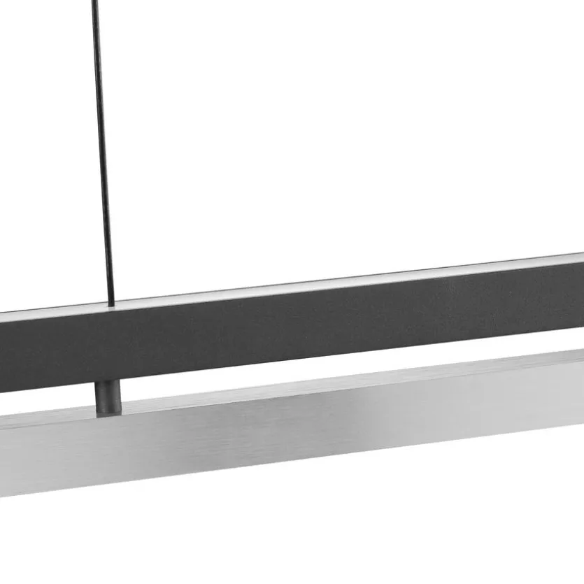 LED-Pendelleuchte Metall, schwarz/chrom