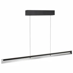 LED-Pendelleuchte Metall, schwarz/chrom