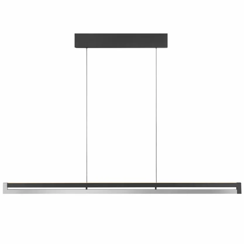 LED-Pendelleuchte Metall, schwarz/chrom
