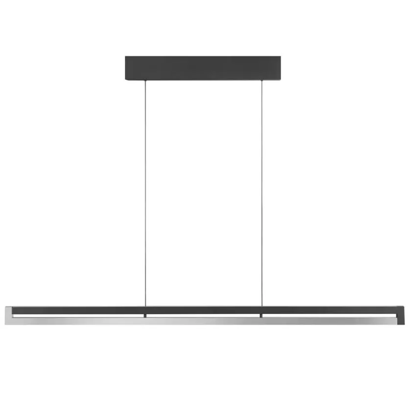 LED-Pendelleuchte Metall, schwarz/chrom
