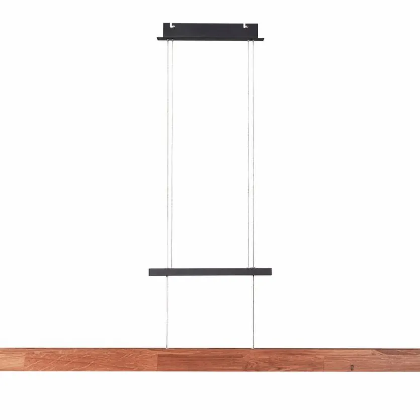 LED-Pendelleuchte Metall, schwarz matt