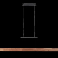LED-Pendelleuchte Metall, schwarz matt