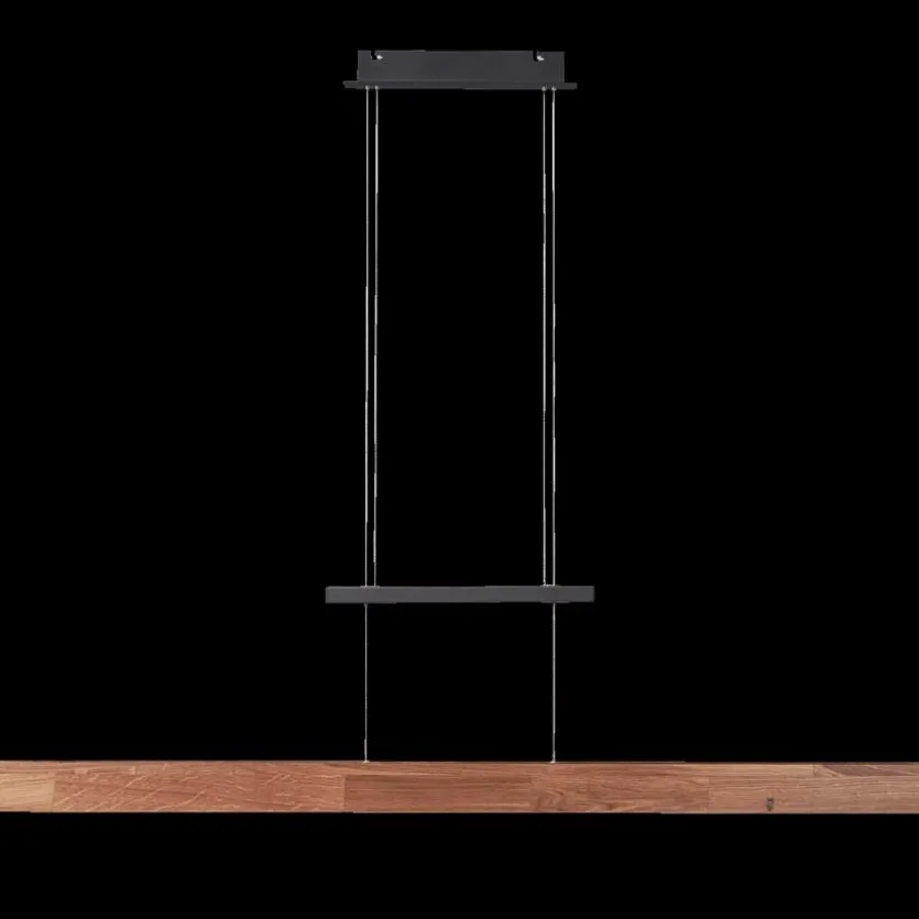 LED-Pendelleuchte Metall, schwarz matt