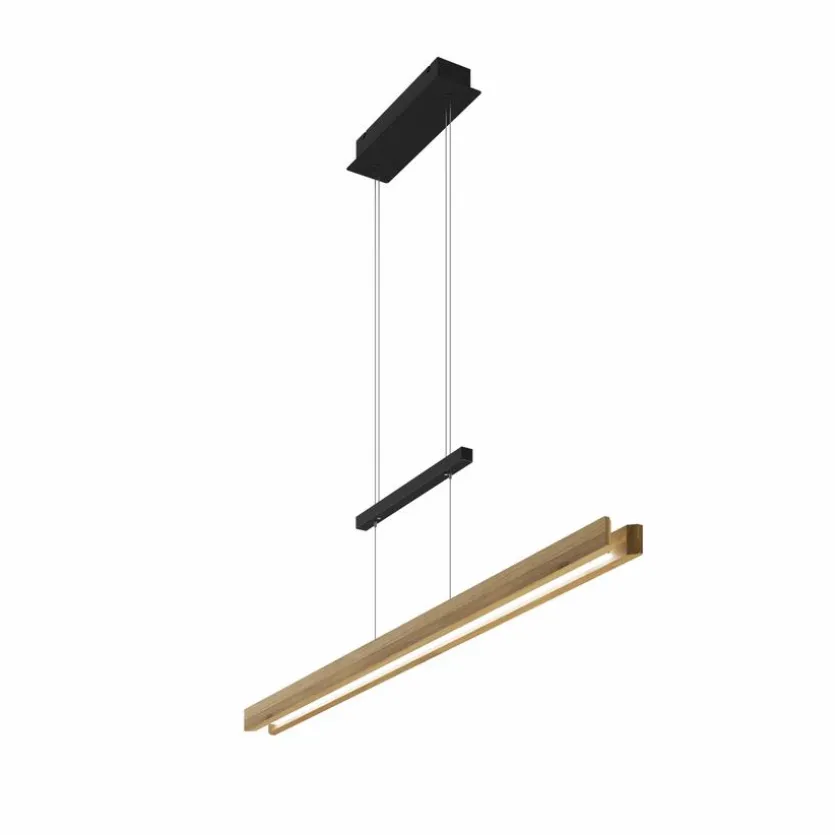 LED-Pendelleuchte Metall, schwarz matt