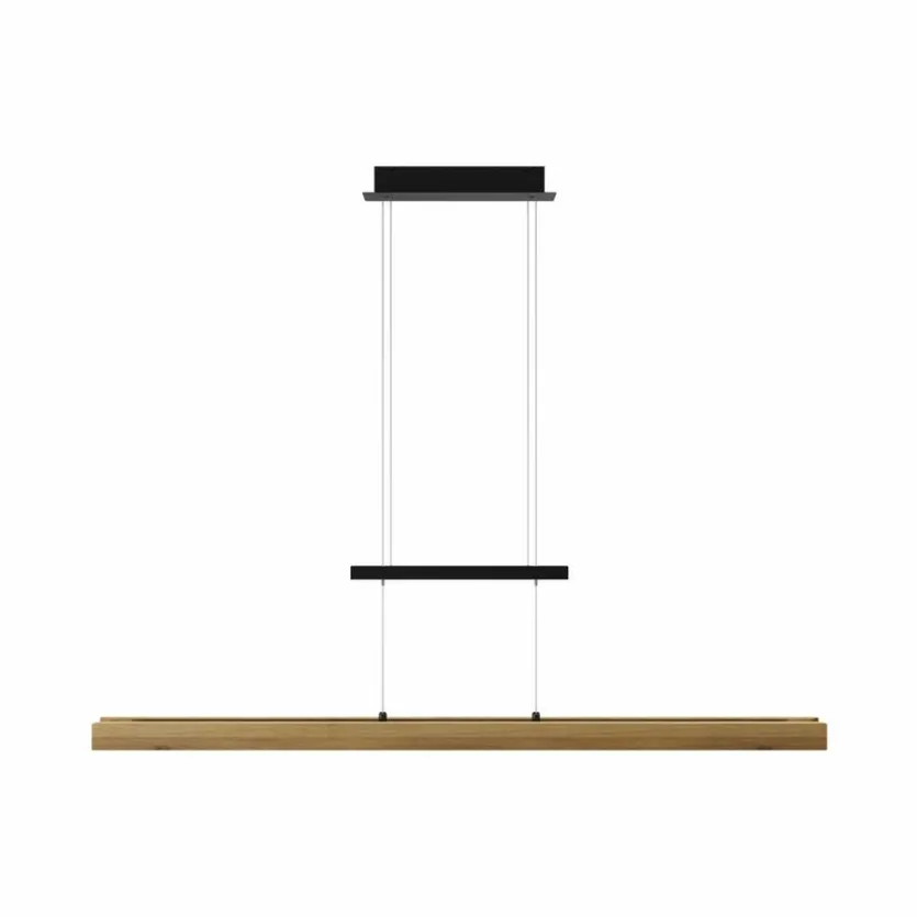 LED-Pendelleuchte Metall, schwarz matt