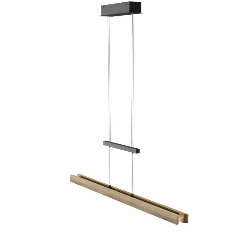 LED-Pendelleuchte Metall, schwarz matt