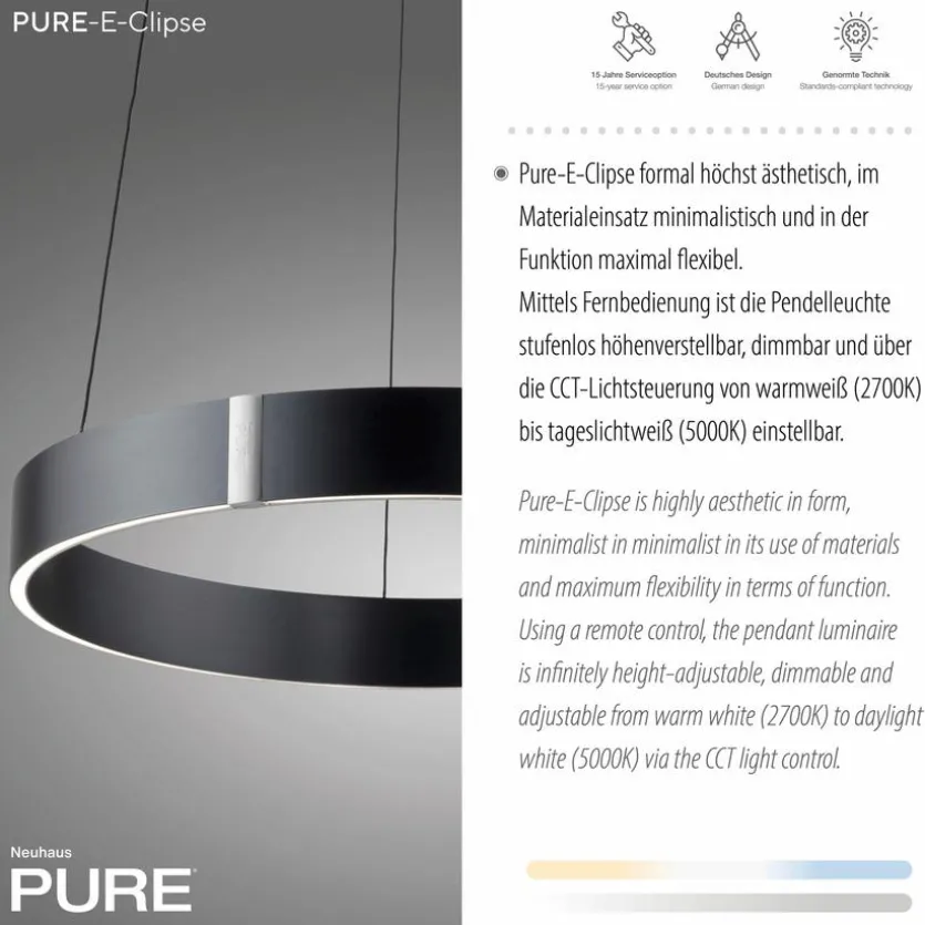 LED-Pendelleuchte Pure E-Clipse