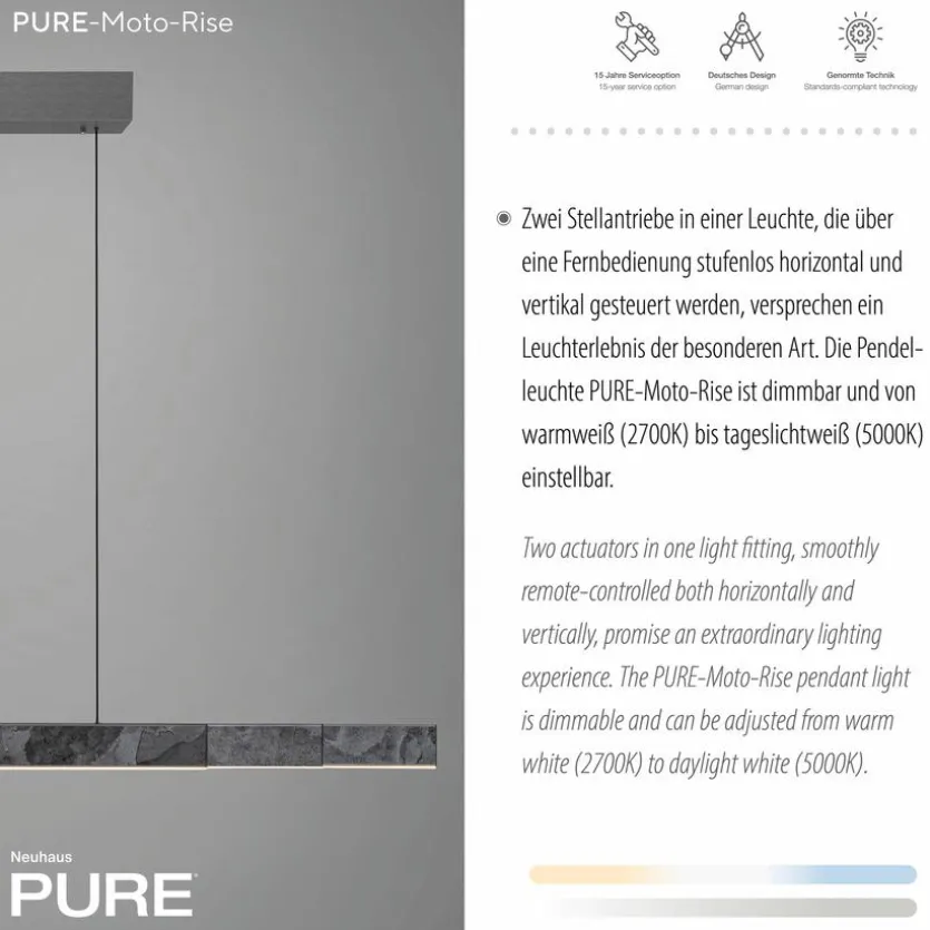 LED-Pendelleuchte Pure Moto-Rise