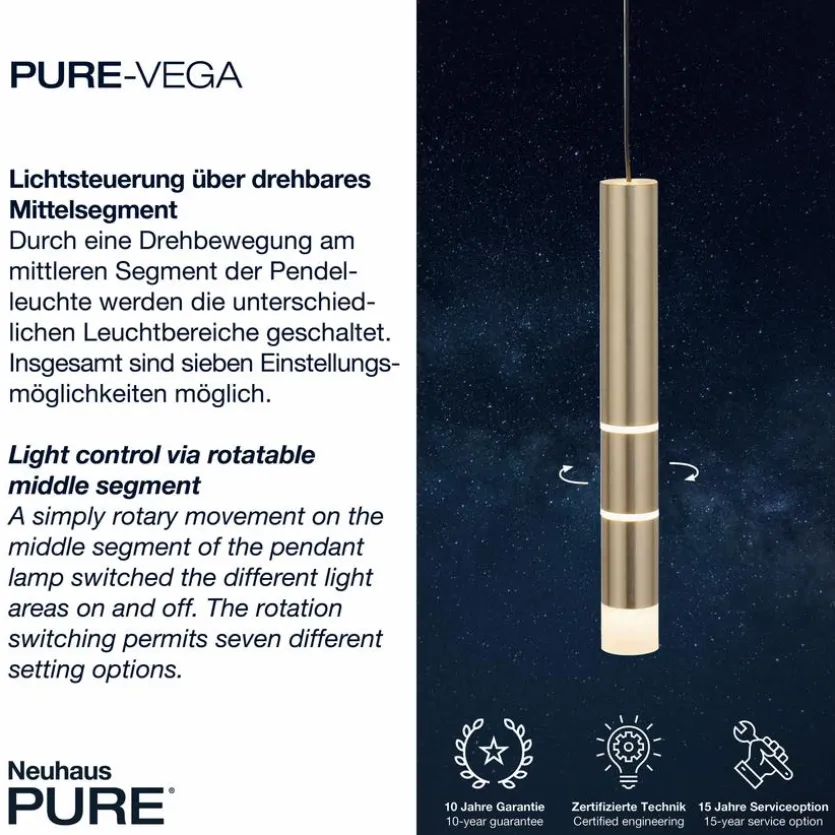 LED-Pendelleuchte Pure Vega