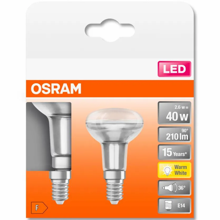 LED-Reflektorlampe E14/2,6 Watt/Energie F
