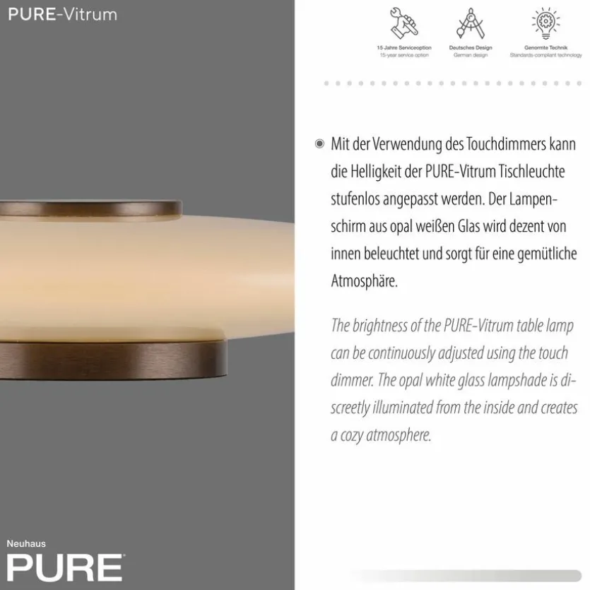 LED-Tischleuchte Pure Vitrum