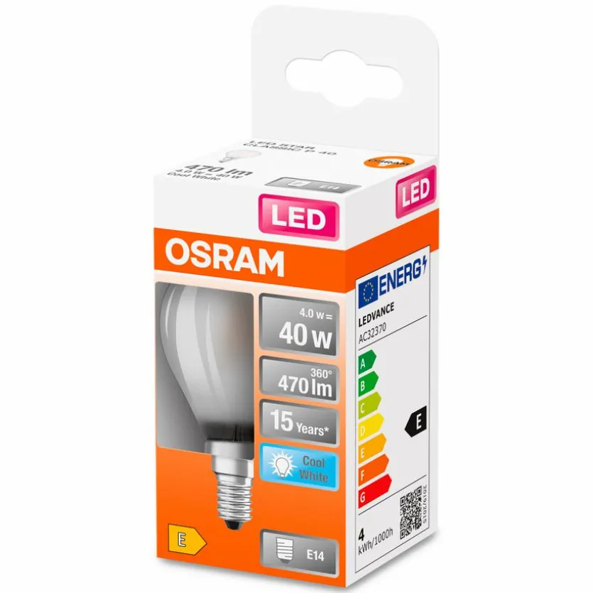 LED-Tropfen E14/4 Watt/Energie E