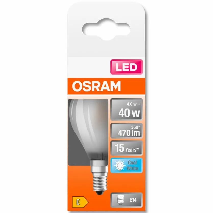 LED-Tropfen E14/4 Watt/Energie E