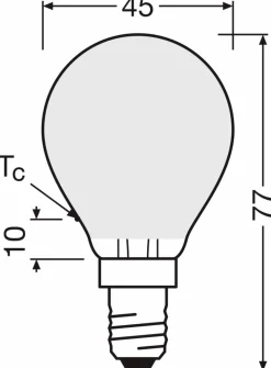 LED-Tropfen E14/4 Watt/Energie E
