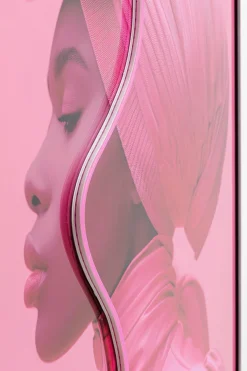 LED-Wandbild 80 x 80 cm Pink Woman