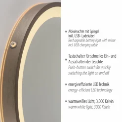 LED-Wandspiegel Vidro