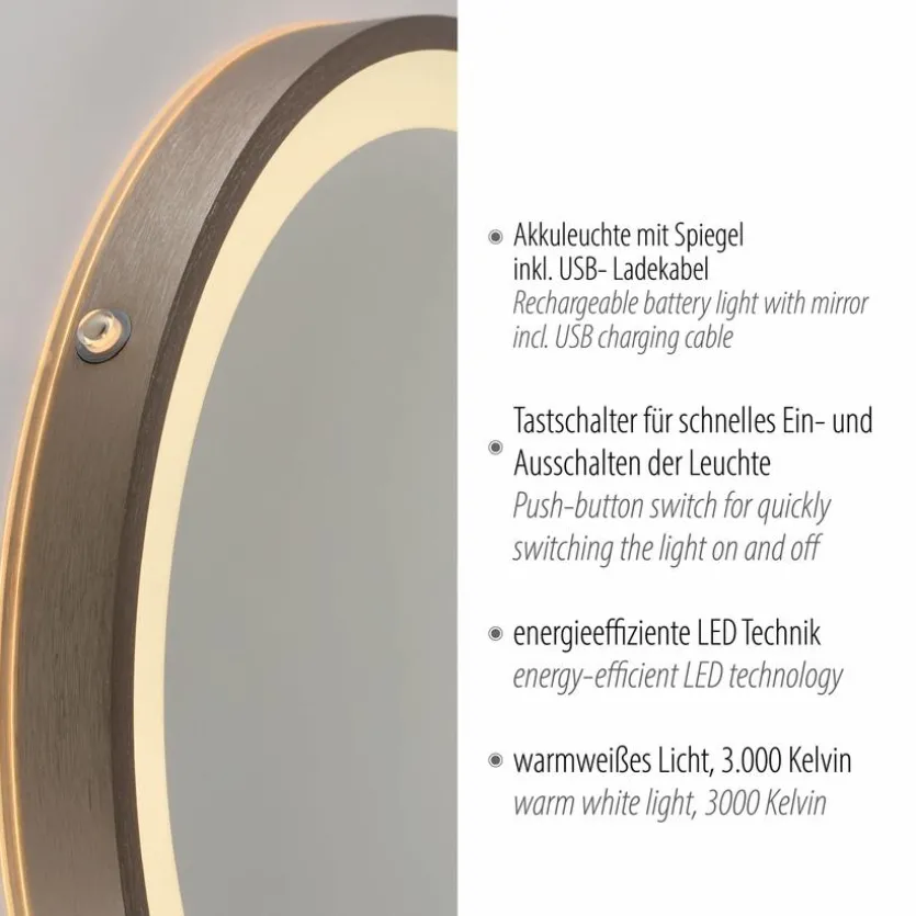 LED-Wandspiegel Vidro