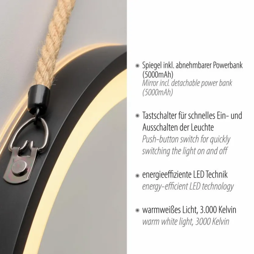 LED-Wandspiegel Vidro