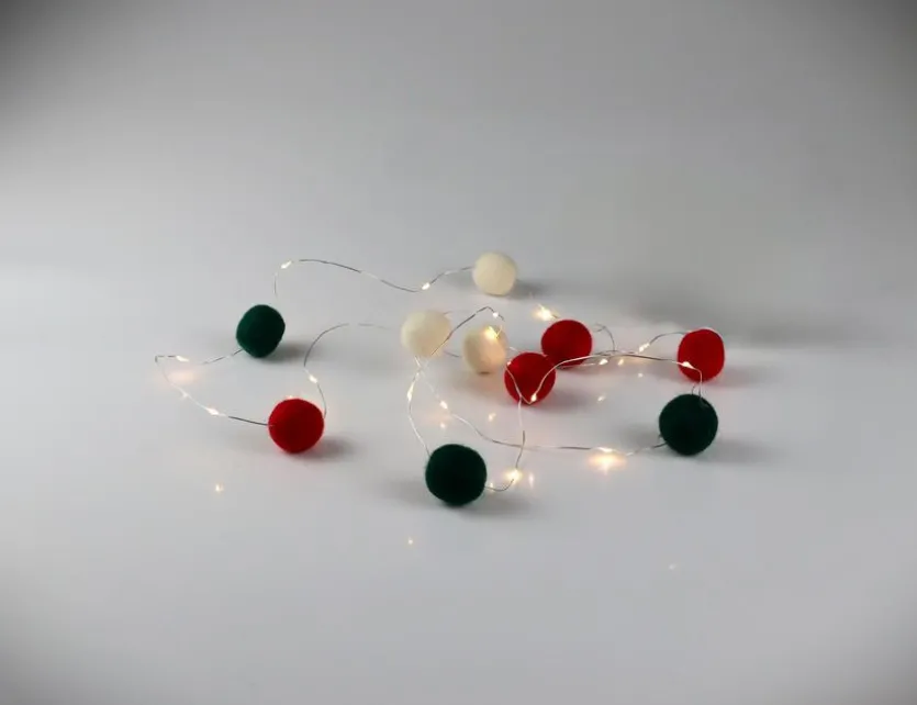 Lichterkette Wolle